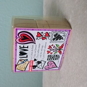 Love & Hearts Rubber Stamp Set •9 Wooden Rubber Stamps• HERO ARTS